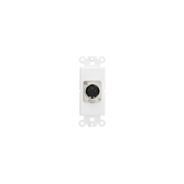 Cable Wholesale Decora Wall Plate Insert, White, XLR Female to Solder Type 301-1003 - main